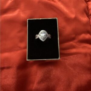 Elegant JTV Simulated Diamond Silver Ring ( Size:7)